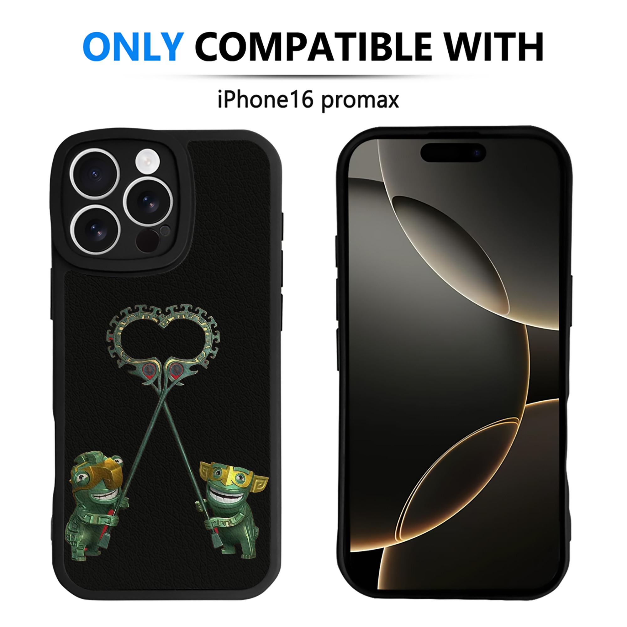 （画像用） Ne Zha 2 ナタ 魔童の大暴れ 【iPhone 16シリーズ対応】シリコンスマホケース（レザー調） 材質：シリコン